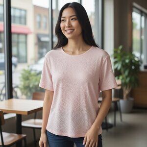 Croft & Barrow Women's Pink Scrunchie Top